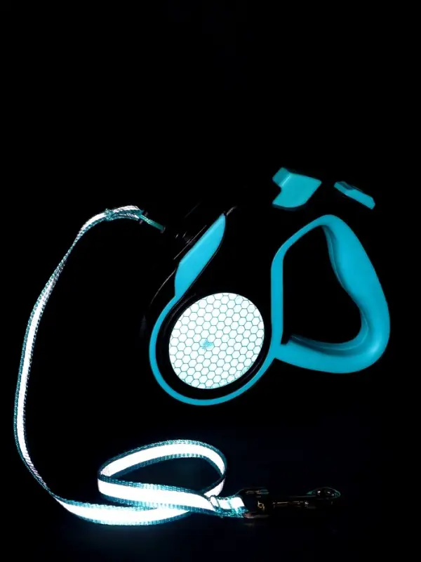 Рулетка &laquo;Пижон&raquo;, 4 м, до 15 кг, трос, светоотражающая, прорезиненная ручка, голубая