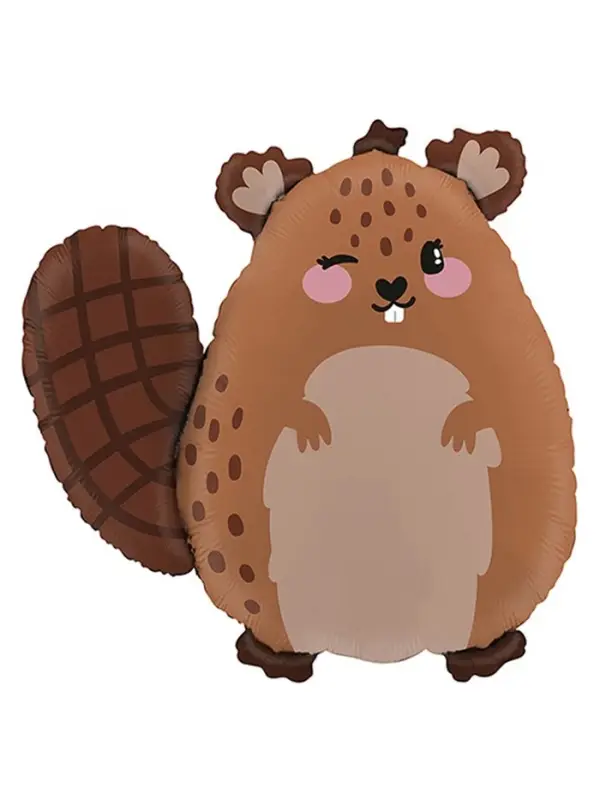 Воздушный шар 21 Воздушный шар 21" "Милый бобер" фольга, инд. уп.
