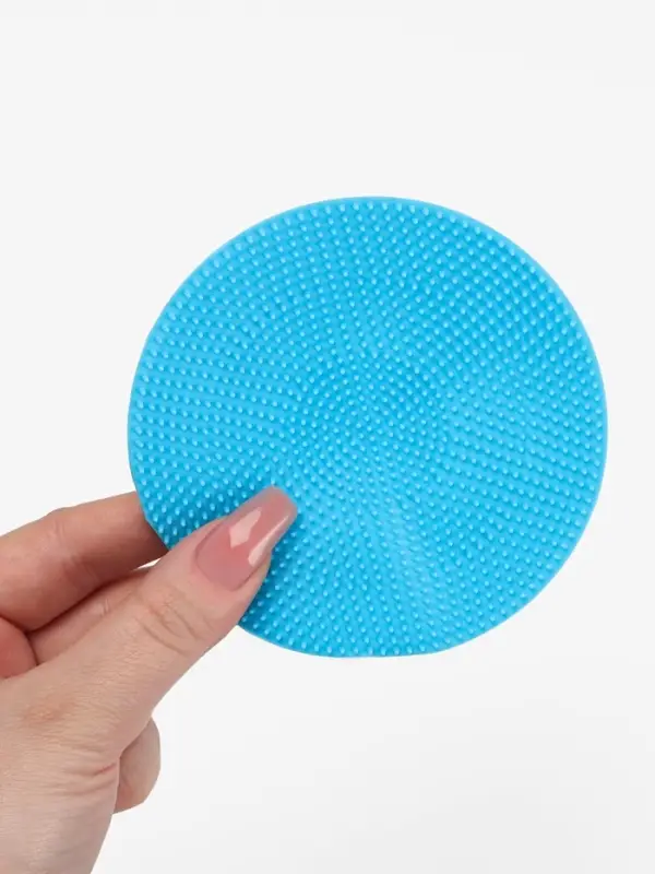 Щётка для умывания с подвесом, силиконовая, d=9.5 см, МИКС