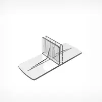 Клипса Т-образная для крепления пластиковых разделителей, 100&times;40&times;32 мм, прозрачная