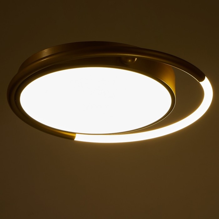 Люстра с ПДУ 2219/1 LED 110Вт диммер золото 48х48х7 см BayerLux