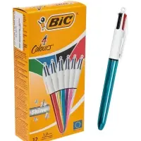 Ручка шариковая BIC, 4 цвета, автоматическая, многоцветная, 1.0 мм