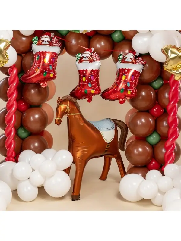 Воздушный шар фольгированный 3D 35 Воздушный шар фольгированный 3D 35" «Лошадка», коричневый, сатин