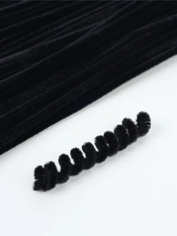 Синельная проволока, набор 100 шт., черная, 30 см