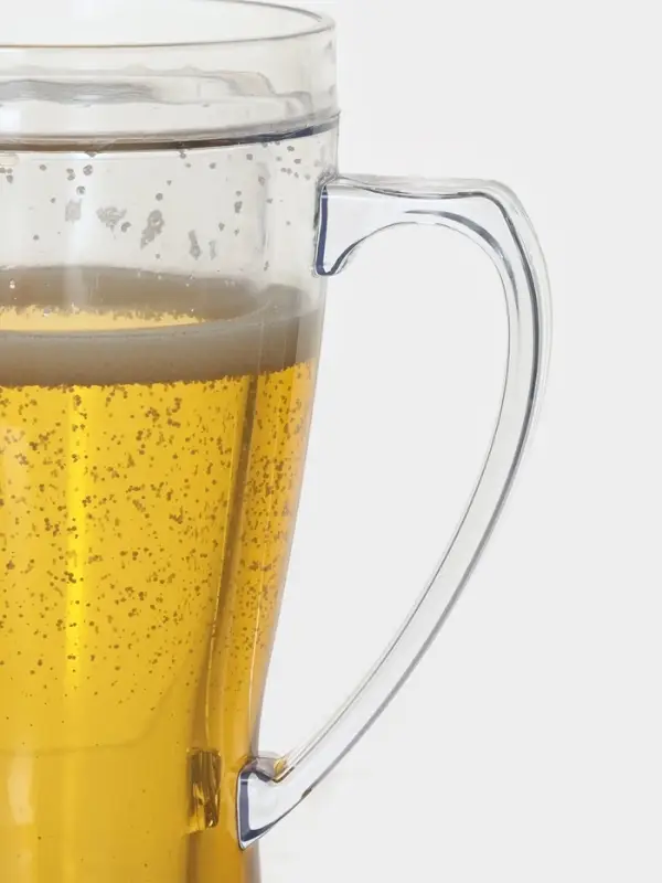 Кружка для пива охлаждающая, 420 мл, пластик, прозрачная