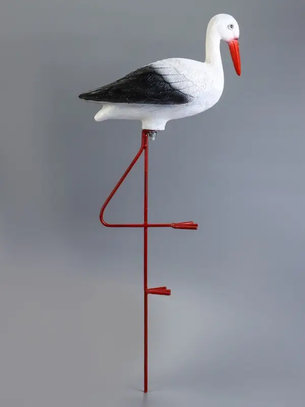 Садовая фигура из полистоуна &laquo;Аист&raquo;, 66&times;40&times;15 см