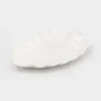 Блюдо Magistro &laquo;Лист Бланш&raquo;, 31&times;22&times;3.5 см, фарфор, белое