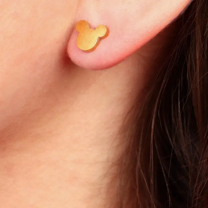 Серьги, набор украшений &laquo;Минни Маус&raquo;, золотой