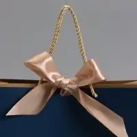 Пакет подарочный, черный , с бантом, 28 х 20 х 10 см