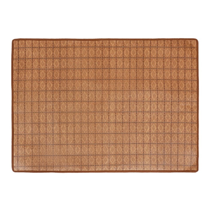 Коврик для отдыха животных, двусторонний (флис+ротанг), 86 х 60 см, бежевый