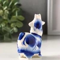 Фигурка фарфор &laquo;Маруся козочка&raquo;, 8.5 см, гжель, МИКС