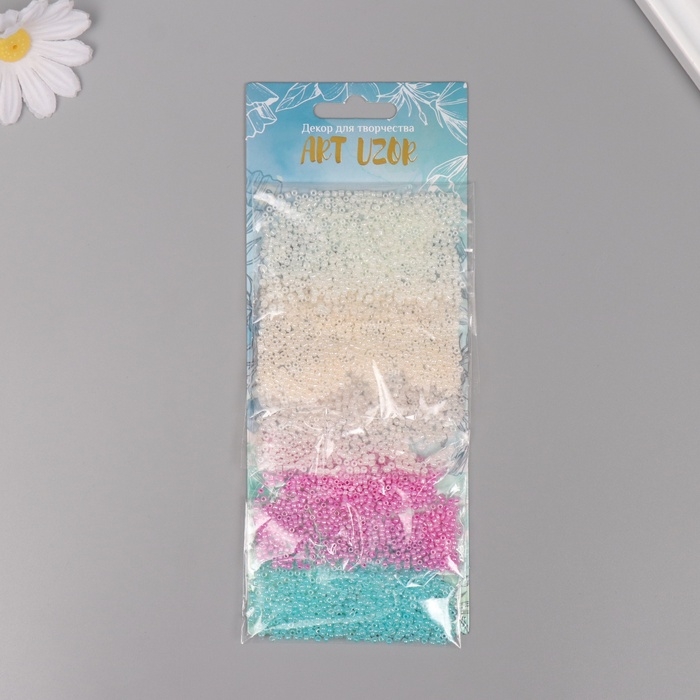 Бисер круглый 12/0  Бисер круглый 12/0 "Весна" 5 цветов х 10 гр 20х8х0,7 см