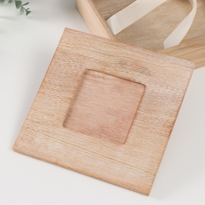 Шкатулка дерево под роспись Шкатулка дерево под роспись "Квадрат" 20,5х20,5х5 см