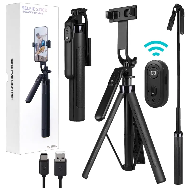 Монопод-трипод ES-H180 （алюминиевое покрытие）