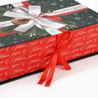 Коробка подарочная - книга &laquo;С Новым годом&raquo;, 27&times;19.5&times;8 см