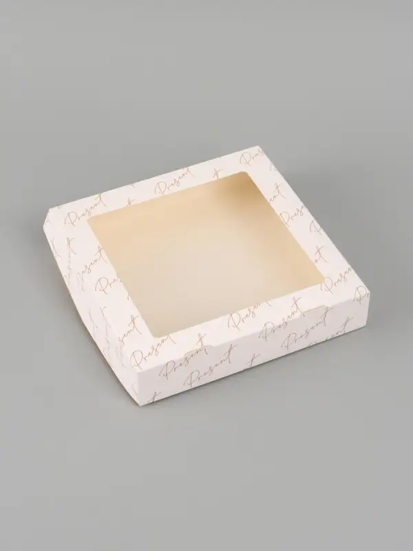 Коробка подарочная складная &laquo;Для тебя&raquo;, 20&times;20&times;4 см, с окном