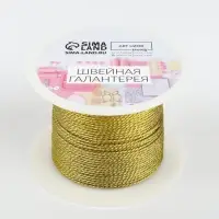Нить для плетения, d=1 мм, 25&plusmn;1 м, цвет золотой