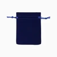 Набор бархатных подарочных мешочков 50шт. "Классика", 9*12, цвет синий (4621403)