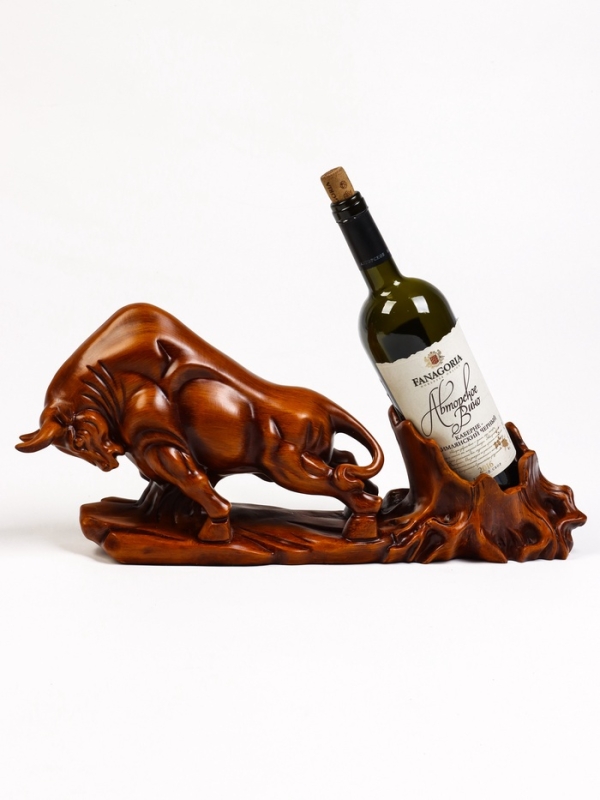 Подставка для бутылки  Подставка для бутылки "Бык" под дерево, 49.11.22см