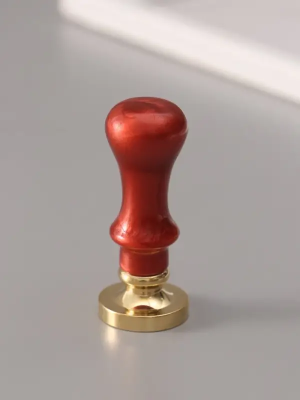 Печать для сургуча с пластиковой ручкой &laquo;Венок с буквой W&raquo;, 2.5&times;2.5&times;6.3 см
