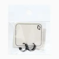 Серьги кольца чёрные QF &laquo;Нео&raquo;, d=1.4 см