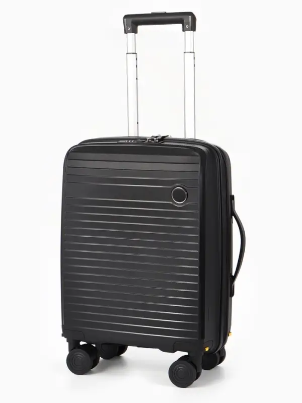 Чемодан на съёмных колесах 18", кодовый замок, 33&times;16&times;49 см, чёрный