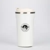 Термостакан Мастер К Original Coffee, 500 мл, сохраняет тепло 10 ч, нержавеющая сталь, белая