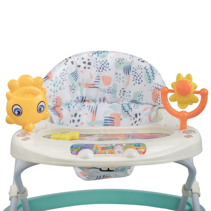 Ходунки  Ходунки "Солнышко С" 7 силик. колес, муз. (упак.7 шт.) (Indigo), бирюзовый