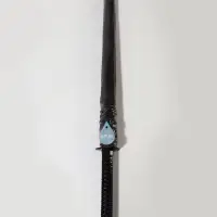 Зонт - трость полуавтоматический &laquo;Катана&raquo;, эпонж, 16 спиц, R=51/60 см, d=102 см, чёрный