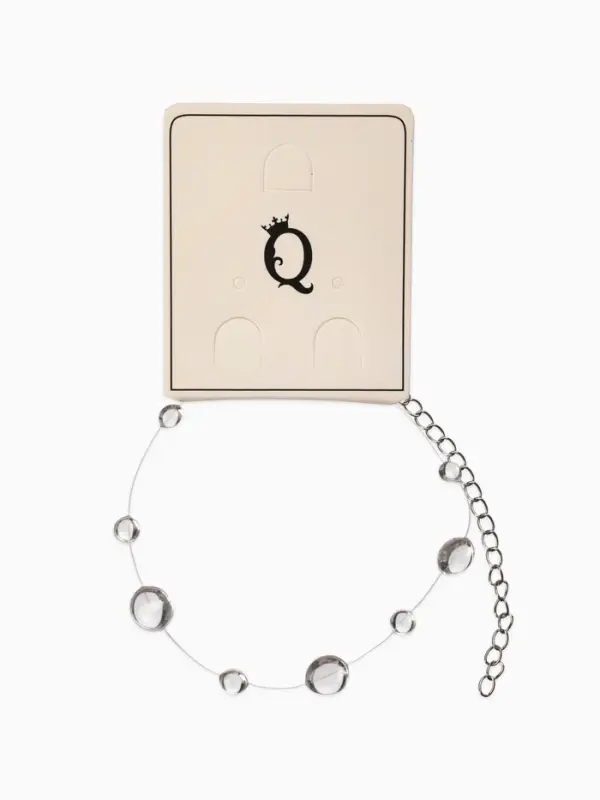 Браслет на леске Браслет на леске "Капля росы", цвет былй в серебре