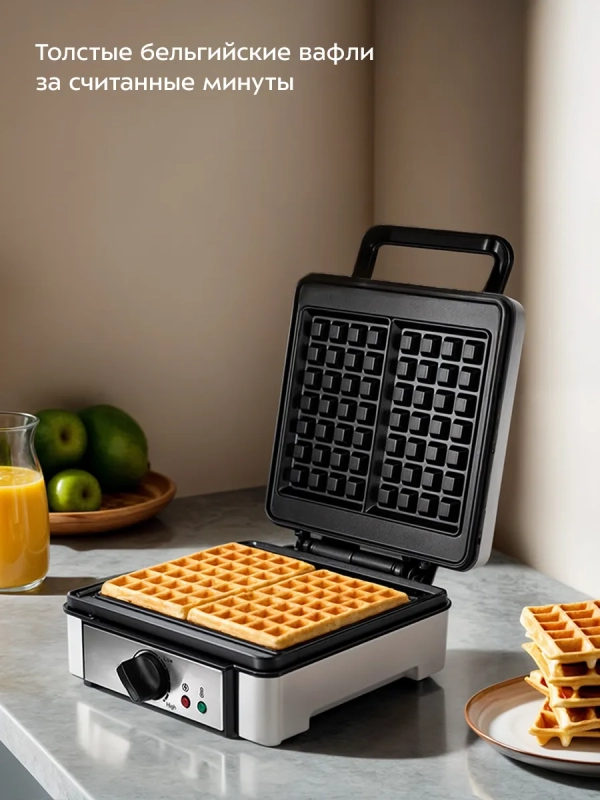 Вафельница электрическая для венских вафель КТ-1646 Вафельница электрическая для венских вафель КТ-1646