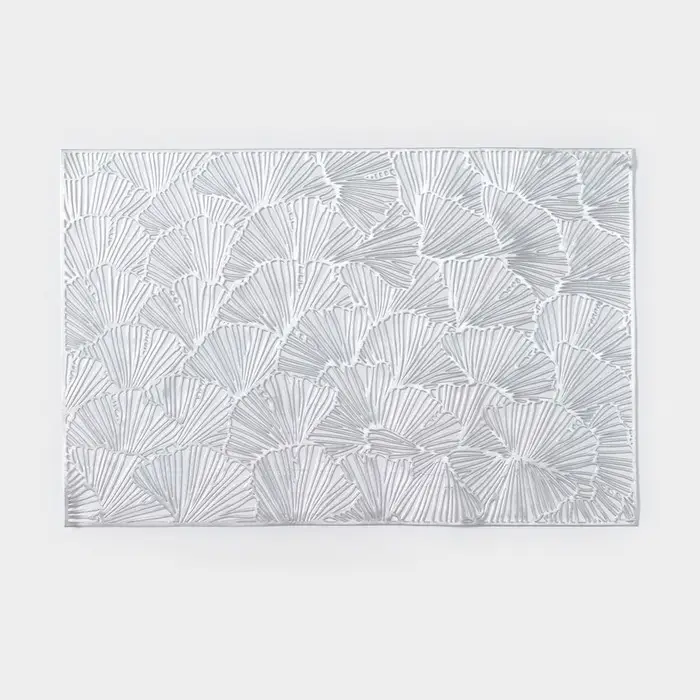 Салфетки сервировочные на стол Доляна &laquo;Веер&raquo;, 4 шт., 30&times;45 см, серебряные