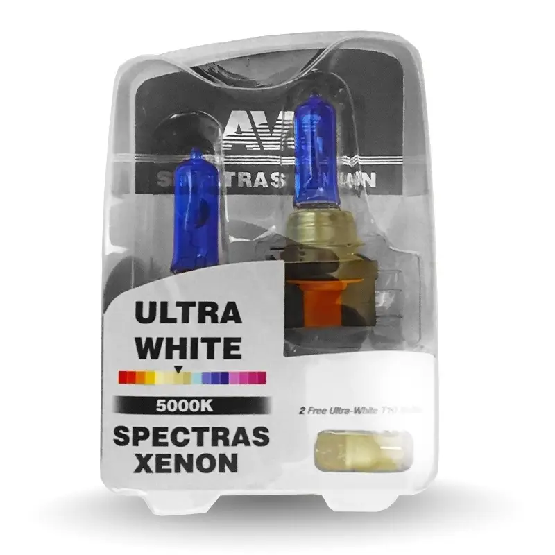 Газонаполненные лампы AVS SPECTRAS Xenon 5000K H15 12V 15/55W, комплект 2+2 (W5W) шт.
