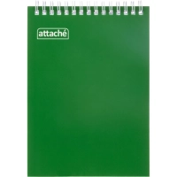 Блокнот на спирали А5 60л. ATTACHE,т.-зеленый, блок 60г, обложка 215г