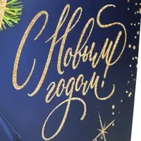 Пакет подарочный ламинированный &laquo;Синий&raquo;, XL 49 &times; 40 &times; 19 см