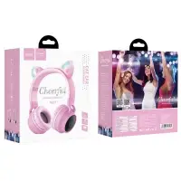 Наушники W27 Bluetooth Cat ear HOCO серые