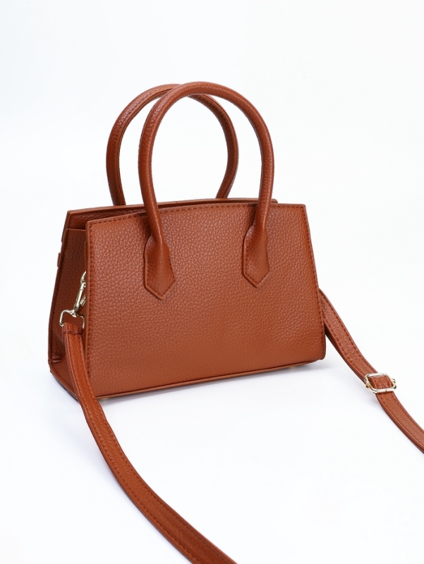 Сумка женская, 23*8*15, длин. ремень, отд. на молнии, рыжий