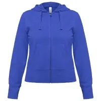 Толстовка женская Hooded Full Zip ярко-синяя, размер XS