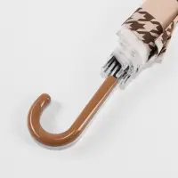 Зонт полуавтоматический &laquo;Лапка&raquo;, 8 спиц, R=46/54 см, d=92 см, бежевый