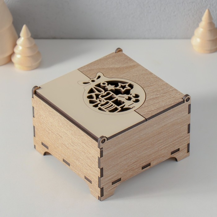 Шкатулка комбинированная  Шкатулка комбинированная "Шарик" 10,5х10х7 см