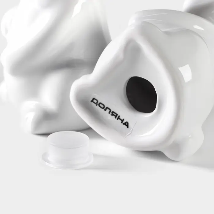 Набор для специй Доляна &laquo;Зайка&raquo;, солонка 50 мл, перечница 50 мл, доломит, белый