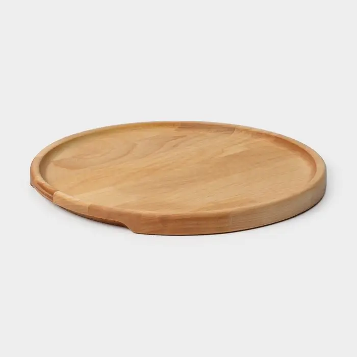 Блюдо для подачи Adelica, d=25 см, h=1.8 см, пропитано маслом, дерево массив берёзы