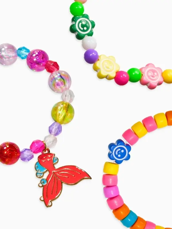 Браслет детский «Выбражулька», 3 шт. набор, хвост русалки, бусины, цветной Браслет детский «Выбражулька», 3 шт. набор, хвост русалки, бусины, цветной