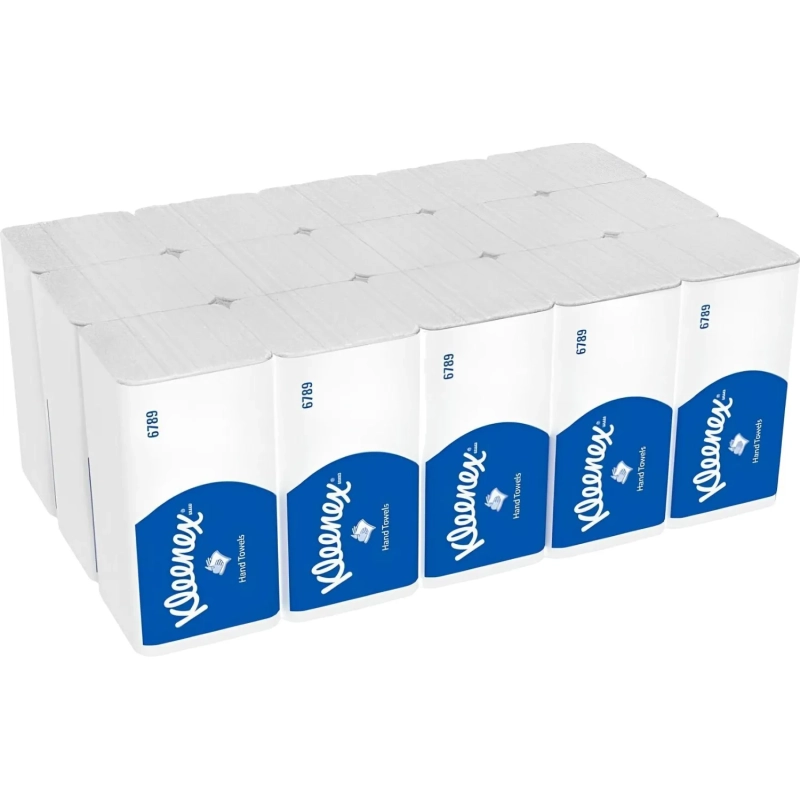 Полотенца бумажные д/дисп KK Kleenex Interfold 2сл бел 186 лист 15 пач.6789