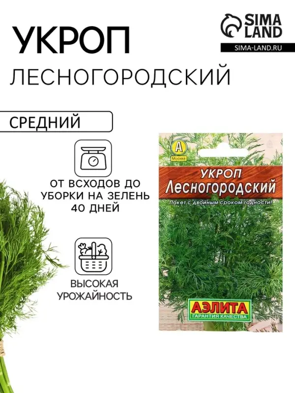 Семена Укроп &laquo;Лесногородский&raquo;, 2 г