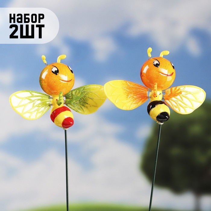 Штекер Штекер "Пчелка Жужа" 10х14см/40см, набор 2шт, МИКС