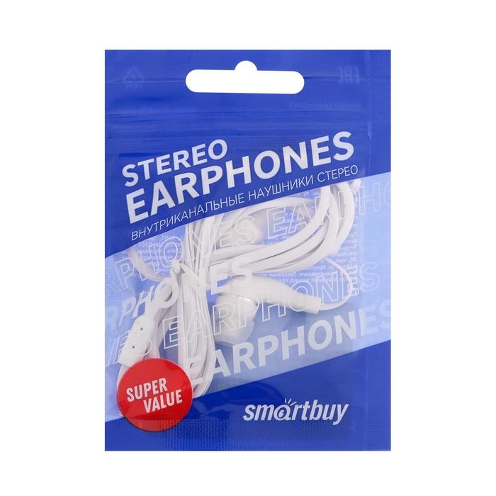 Наушники Smartbuy A4 SBE-012, вакуумные, 95 дБ, 16 Ом, 3.5 мм, 1 м, белые Наушники Smartbuy A4 SBE-012, вакуумные, 95 дБ, 16 Ом, 3.5 мм, 1 м, белые