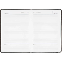 Ежедневник недатированный черный, рептилия, А5 136 л., ATTACHE