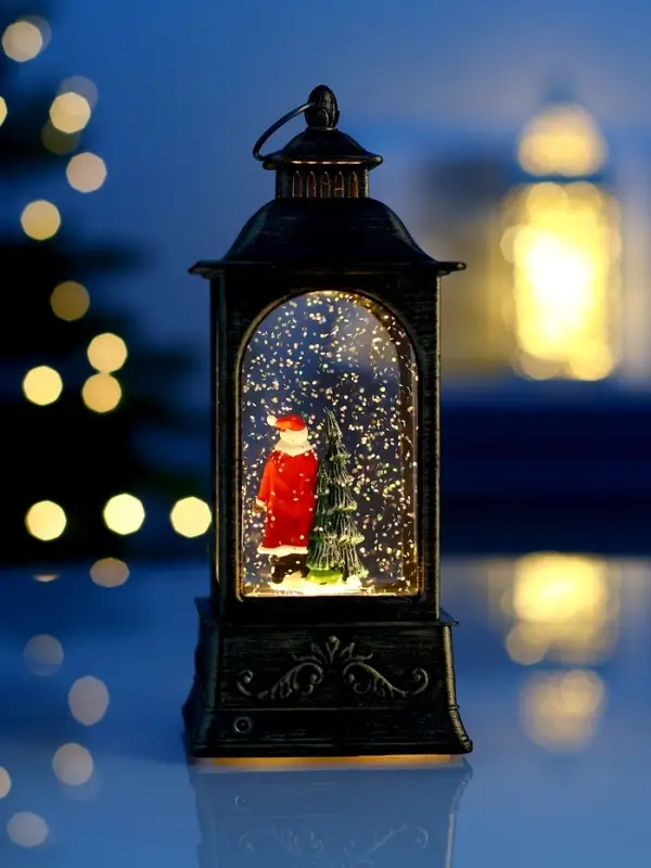 Фигура светодиодная фонарь  Фигура светодиодная фонарь "Дед мороз", 20х9х9 см, AAAx3, Т/БЕЛЫЙ