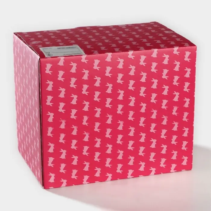 Конфетница Доляна &laquo;Зайка&raquo;, 650 мл, 21.5&times;15.5&times;16.5 см, доломит, белая